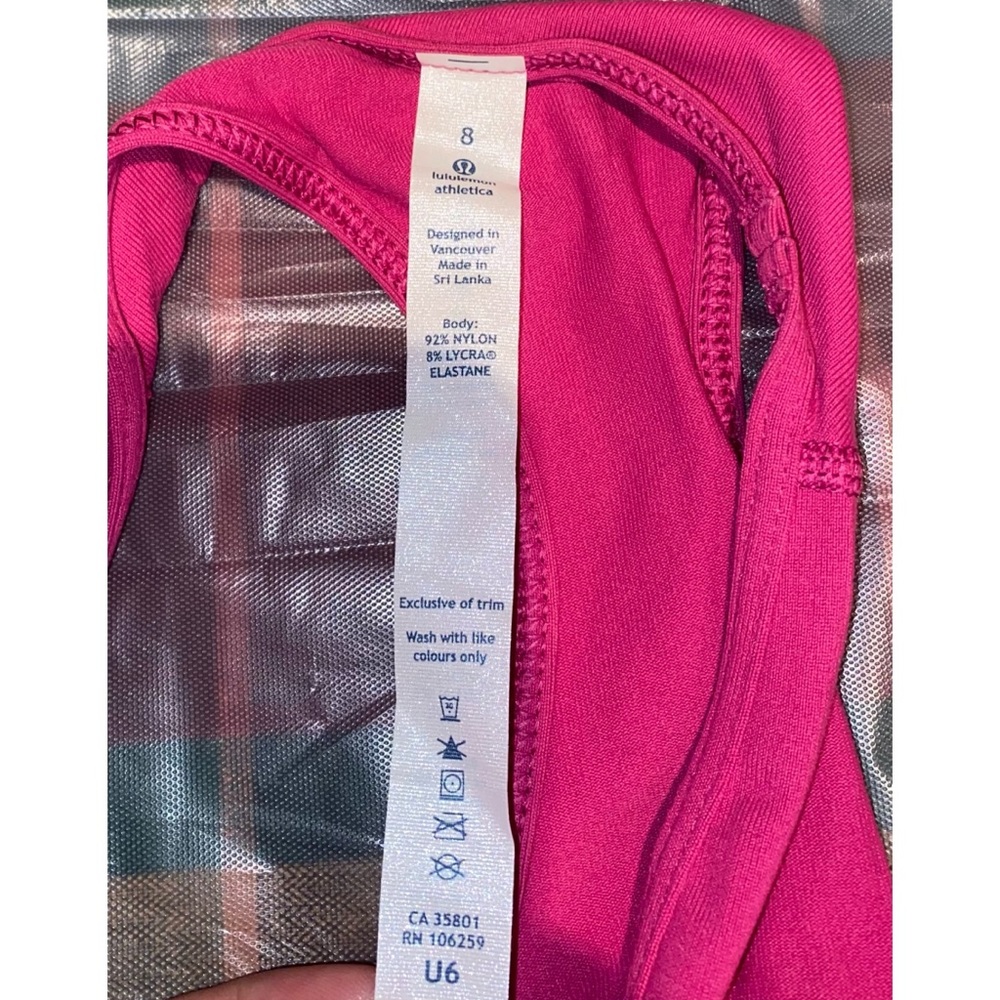 Lululemon Modern Racerback Raspberry Size 8 - Picture 4 of 6